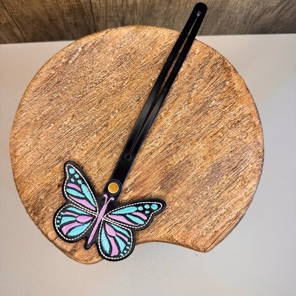 Portland Leather COWBOY BLUE Butterfly Charm FAST SHIP Monarca Charm NEW - Picture 3 of 6